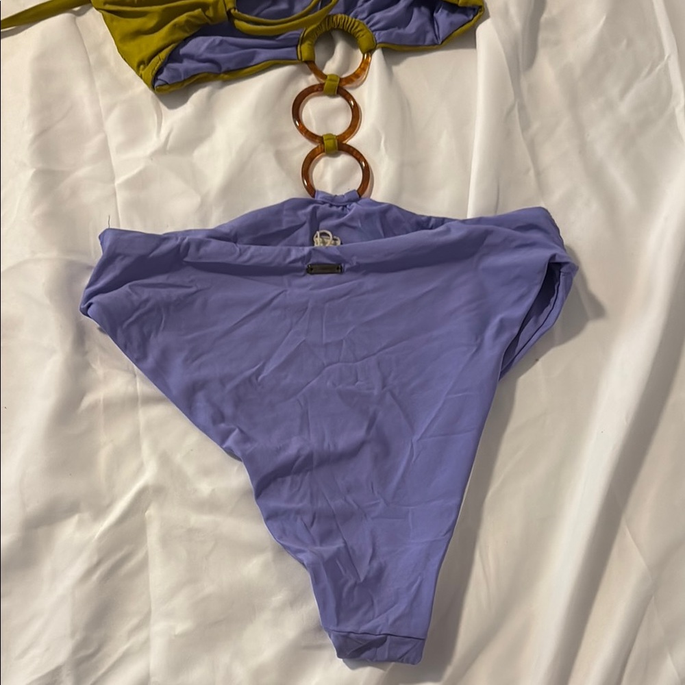 Maaji Olive and Lavender One Piece Swimsuit - Picture 9 of 9